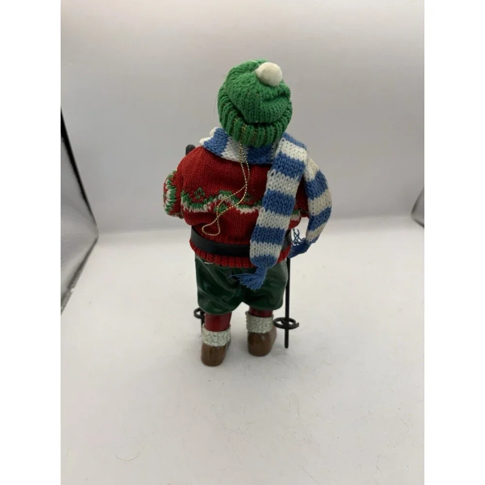 Vintage Clothtique By Possible Dreams  1993 Santa Ski Figure Ornament 7.5” Tall
